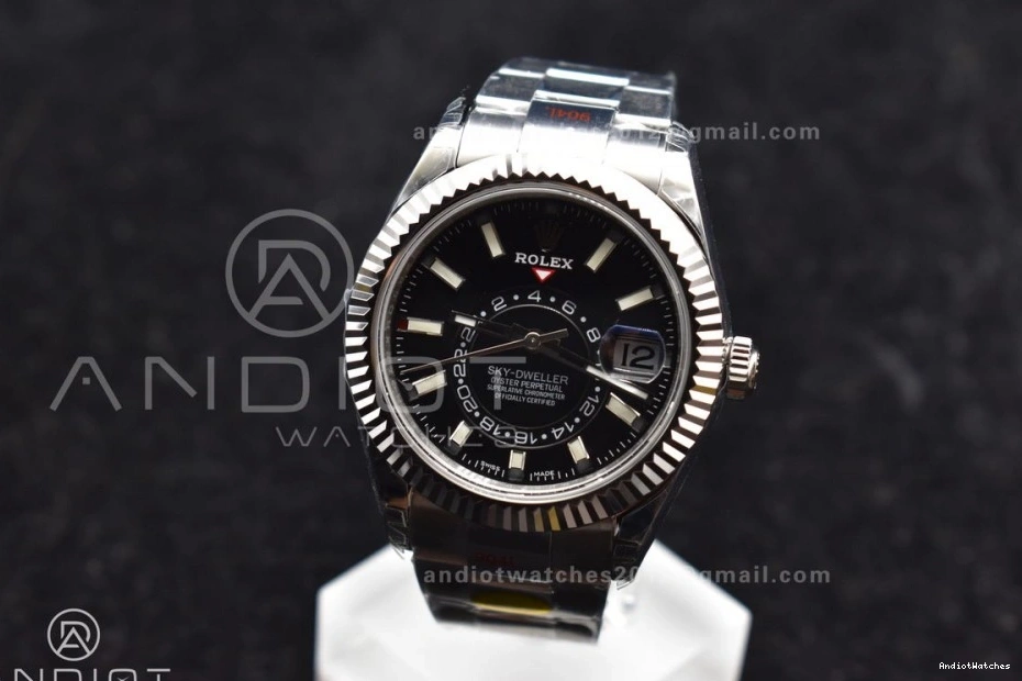 Skydweller SS 1105 Edition on A23J Oyster SS Best Dial Premium Noob Black Bracelet 0505